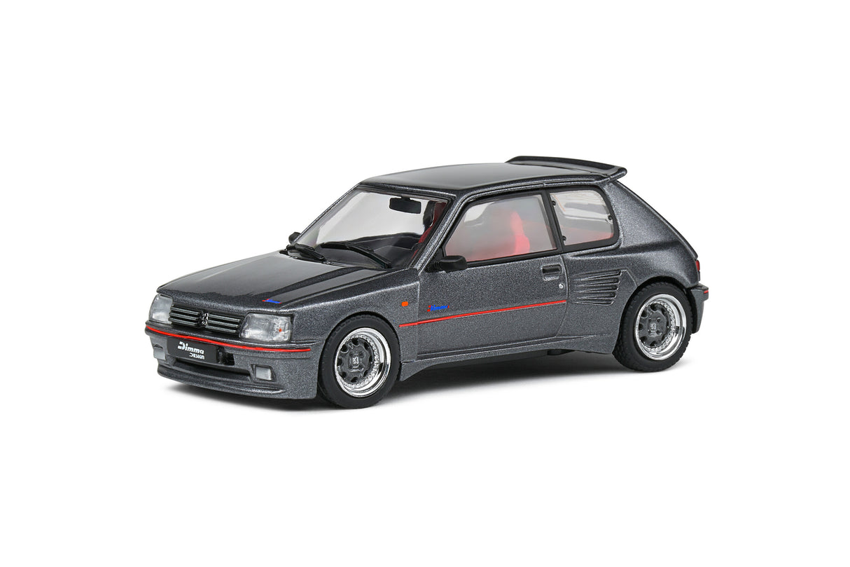 Solido Peugeot 205 GTI Dimma Body Kit 1988 Metallic Grey 1/43 Scale