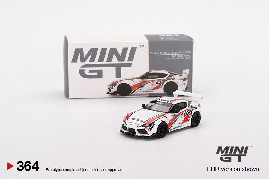 Mini GT Pandem Toyota GR Supra V1.0 #770 Team Cusco Racing 2021 Formula Drift Japan 1/64 Scale