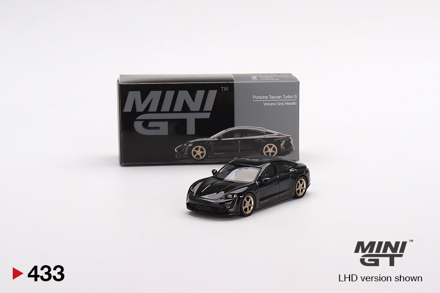 Mini GT Porsche Taycan Turbo S Volcano Grey Metallic (LHD) 1/64 Scale