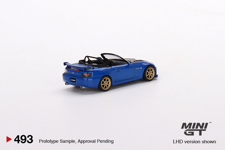Mini GT Honda S2000 (AP2) Mugen Monte Carlo Blue Pearl (RHD) 1/64 Scale