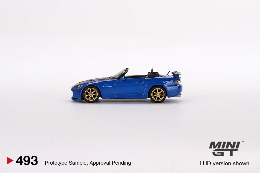 Mini GT Honda S2000 (AP2) Mugen Monte Carlo Blue Pearl (RHD) 1/64 Scale