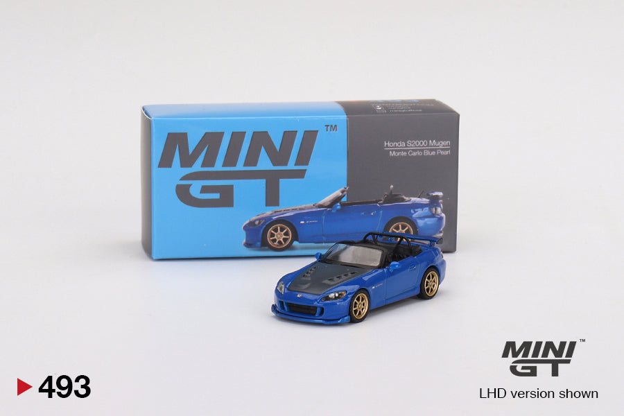 Mini GT Honda S2000 (AP2) Mugen Monte Carlo Blue Pearl (RHD) 1/64 Scale