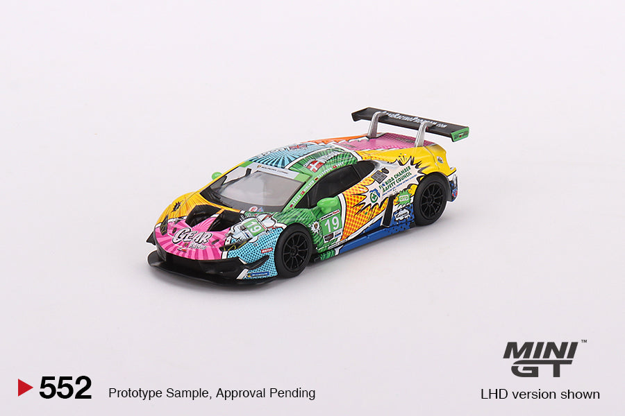 Mini GT Lamborghini Huracán GT3 EVO #19 GEAR Racing 2020 IMSA Daytona 24 Hrs 1/64 Scale