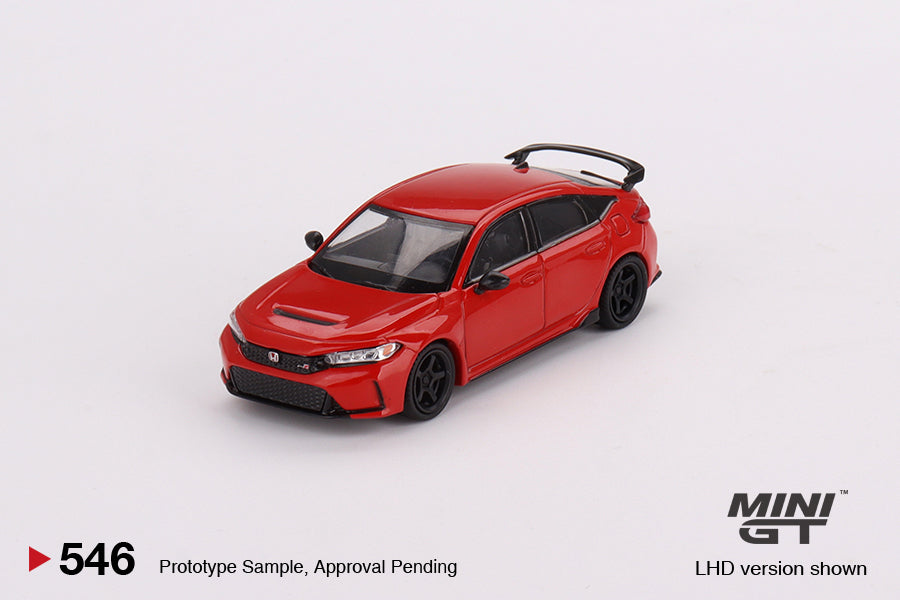 Mini GT Honda Civic Type R Rallye Red 2023 W/Advan GT Wheel (RHD) 1/64 Scale