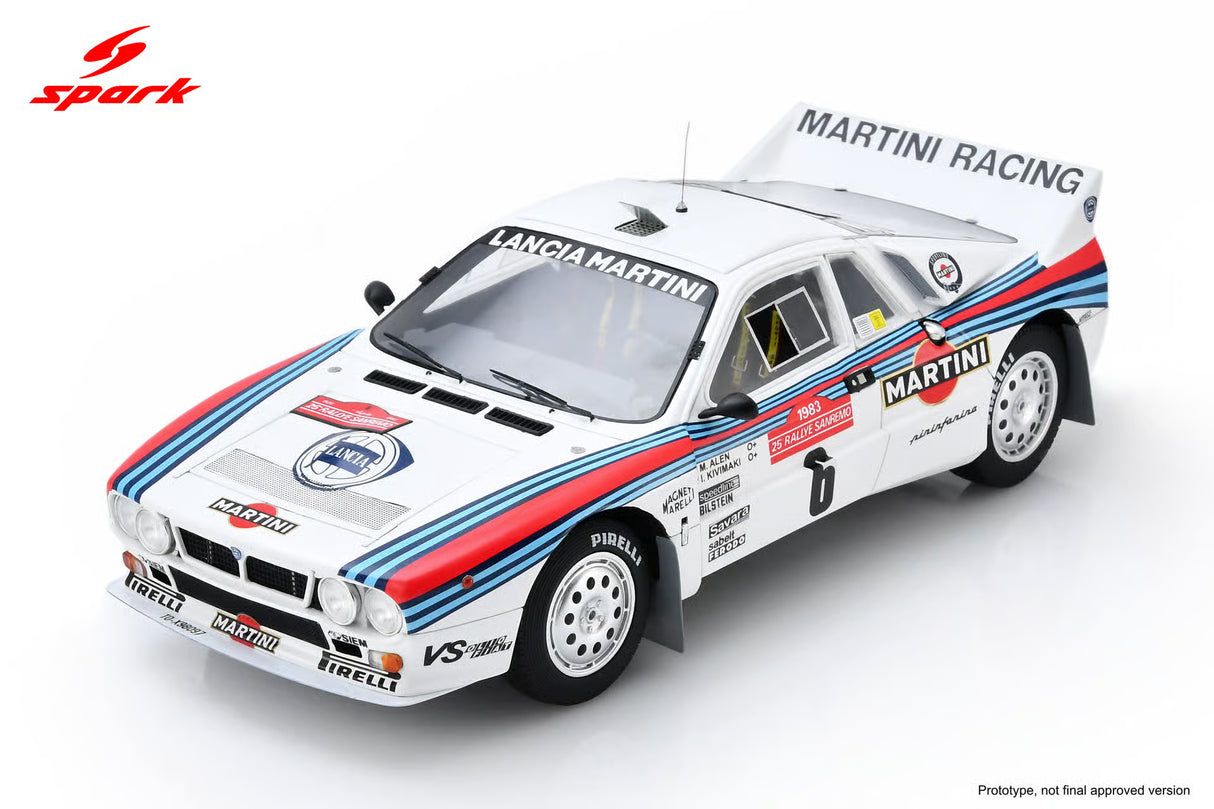 Spark Lancia 037 Rally #6 Martini Lancia Racing Winner Sanremo Rally 1983 1/18 Scale