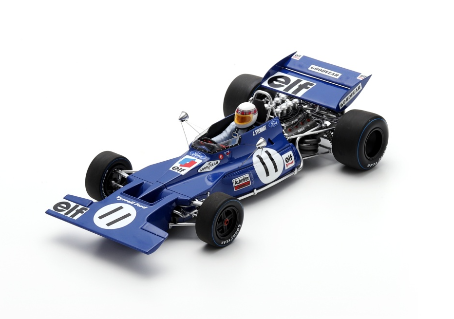Spark Tyrrell 003 #11 Jackie Stewart Monaco F1 GP Winner 1971 1/18 Scale 18S357