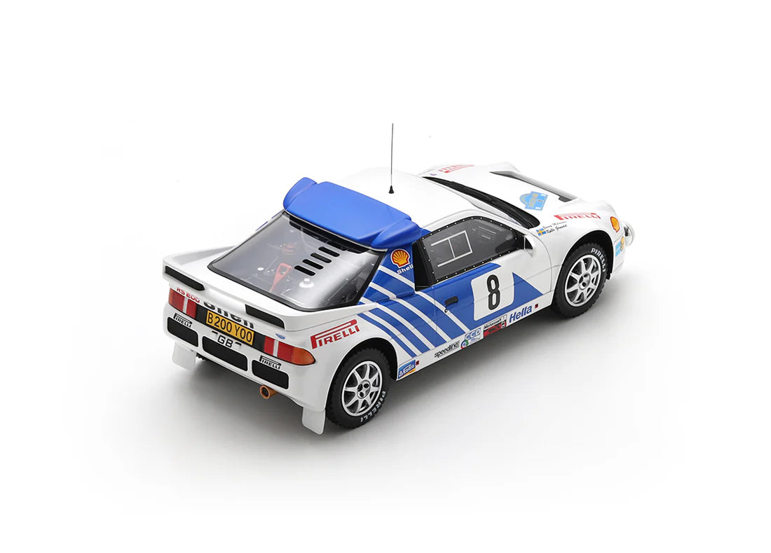 Spark Ford RS200 #8 3rd Swedish Rally 1986 1/18 Scale 18S779