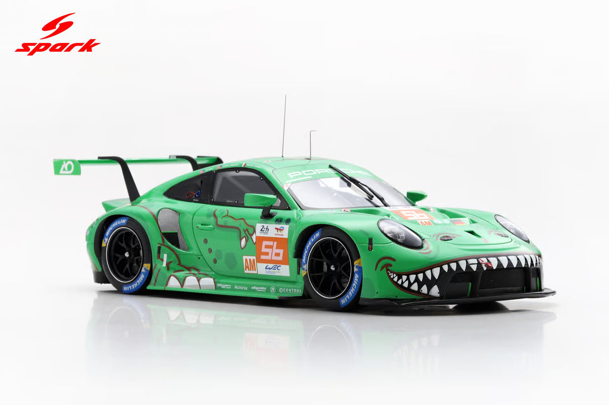 Spark Porsche 911 RSR-19 #56 Project 1 AO "Rexy" 24Hrs Le Mans 2023 1/18 Scale 18S929