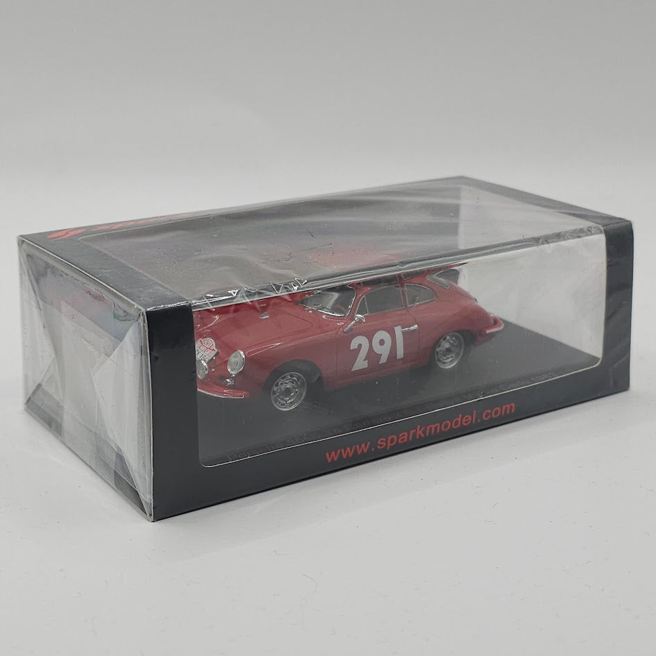 Spark Porsche 356B T6 Carrera 2 GT #291 Rally Monte Carlo 1963 H-J. Walter/E. Stock 1/43 Scale