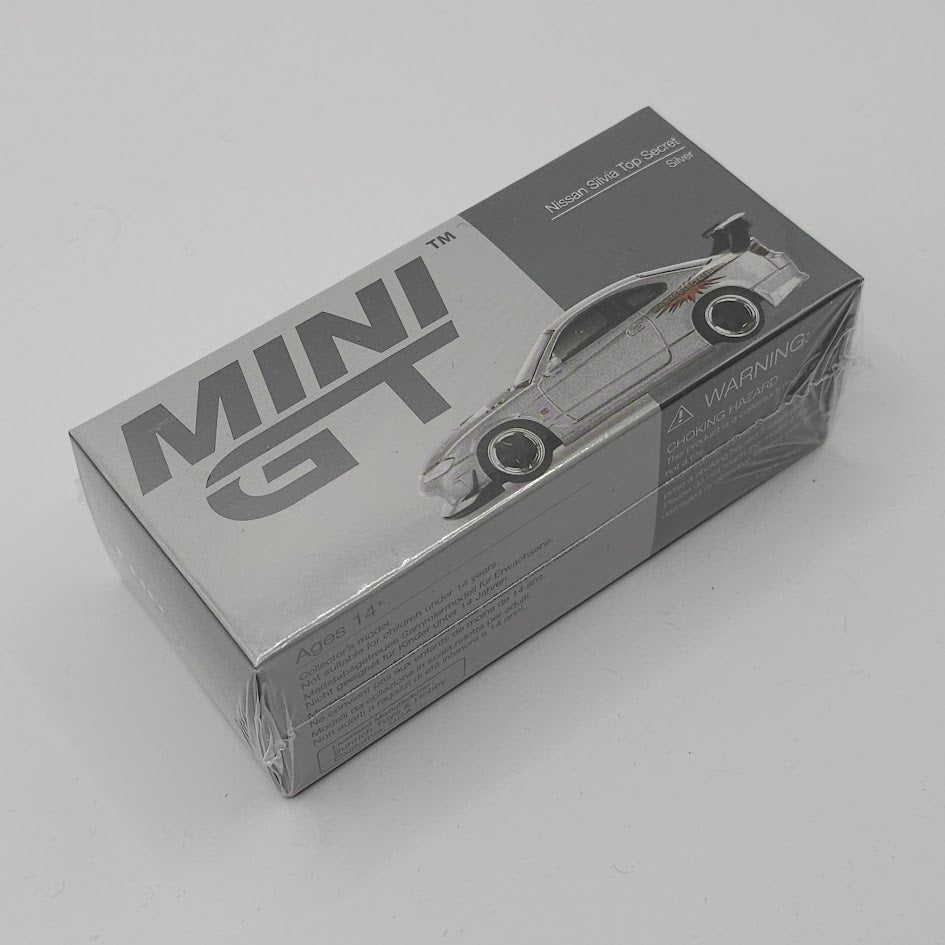 Mini GT Nissan Silvia Top Secret (S15) Silver 1/64 Scale