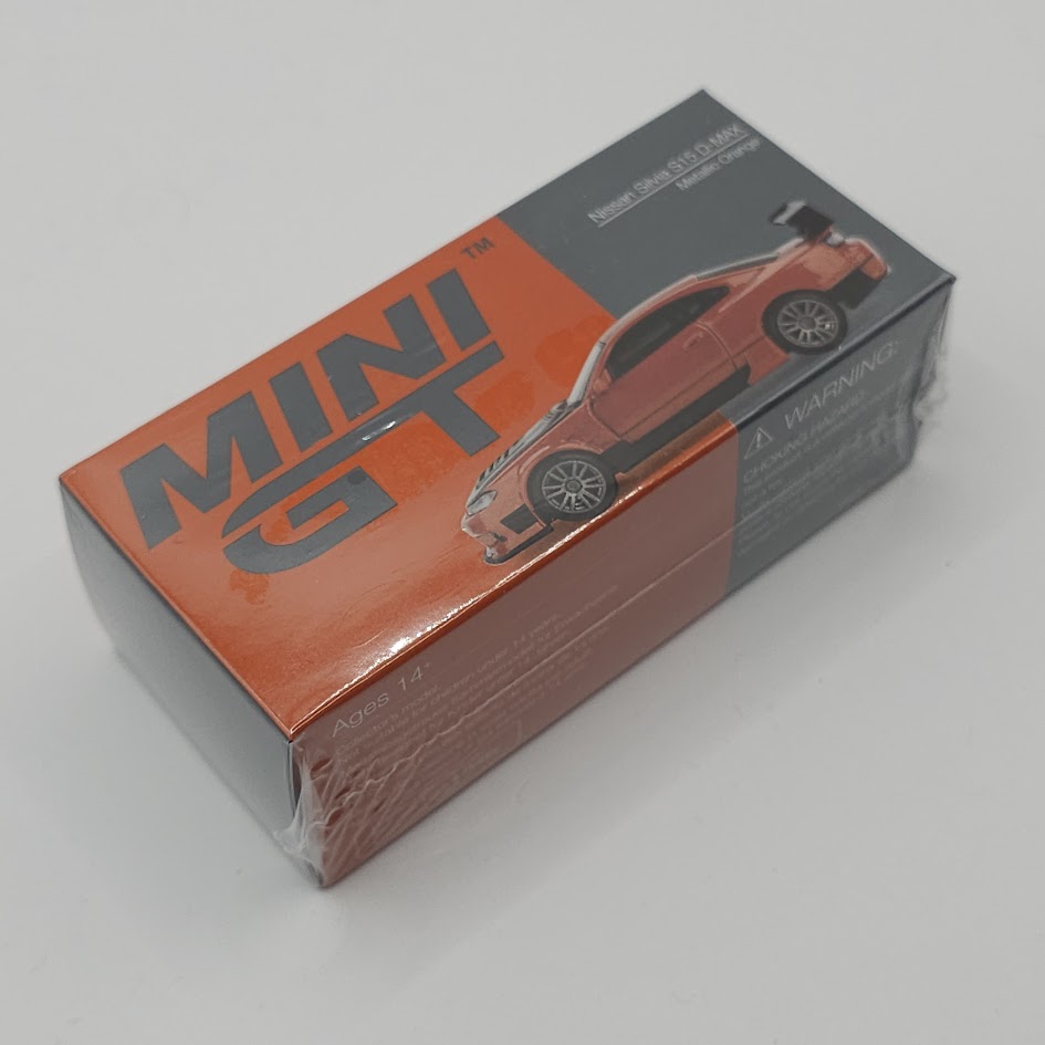 Mini GT Nissan Silvia S15 D-MAX Metallic Orange (RHD) 1/64 Scale