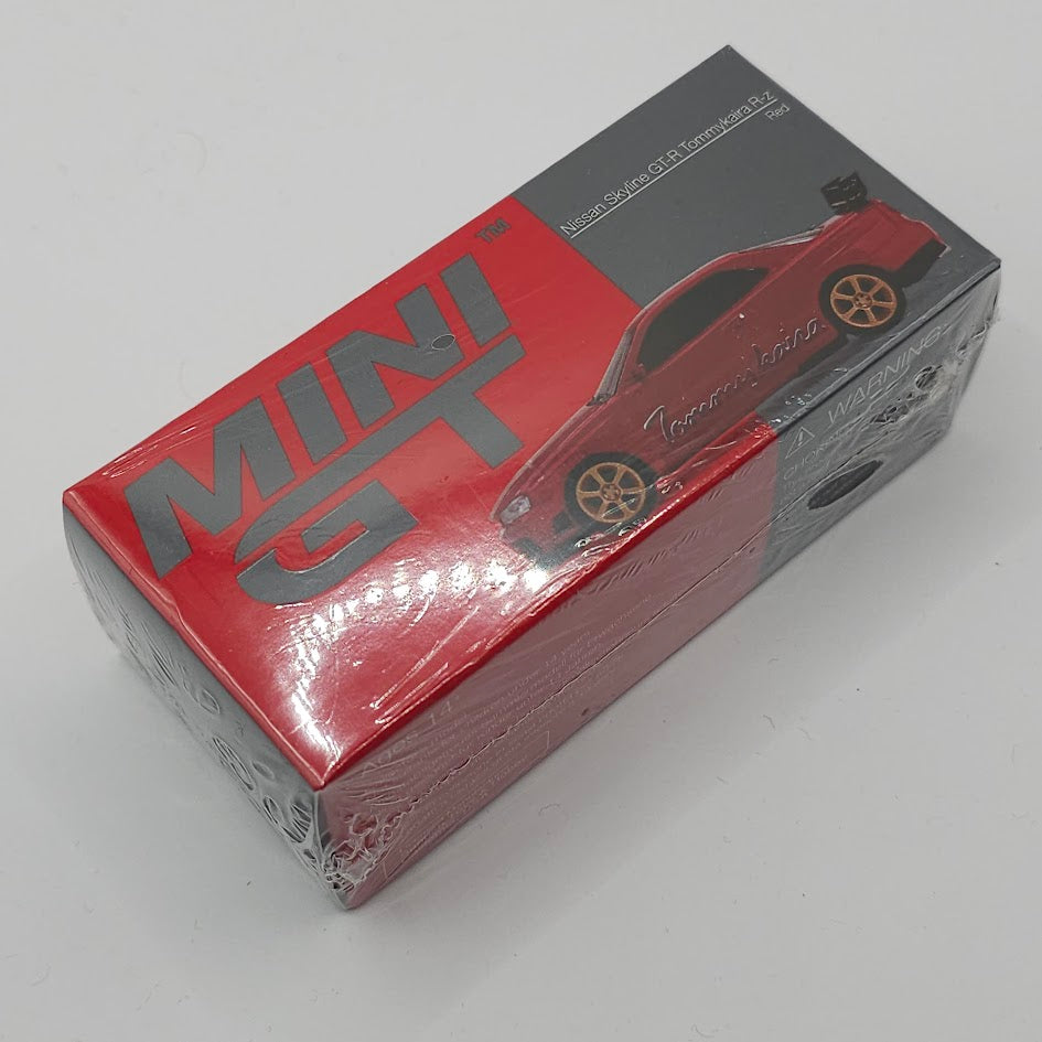 Mini GT Nissan GT-R (R34) TOMMYKAIRA R-Z Red (RHD) 1/64 Scale