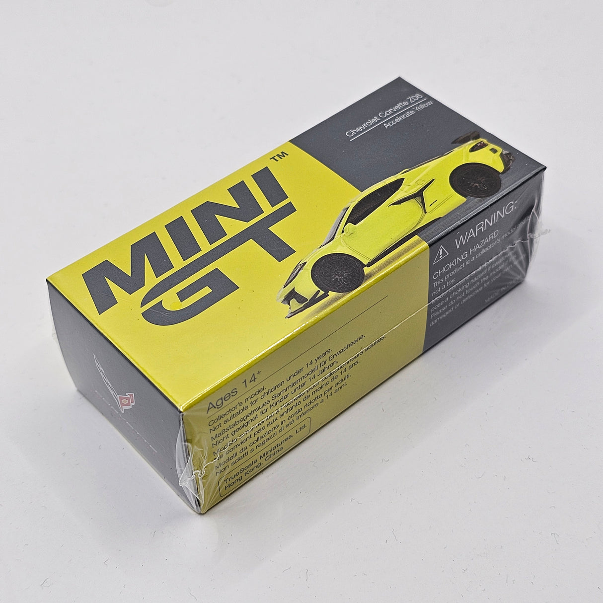 Mini GT Chevrolet Corvette Z06 2023 Accelerate Yellow (LHD) 1/64 Scale