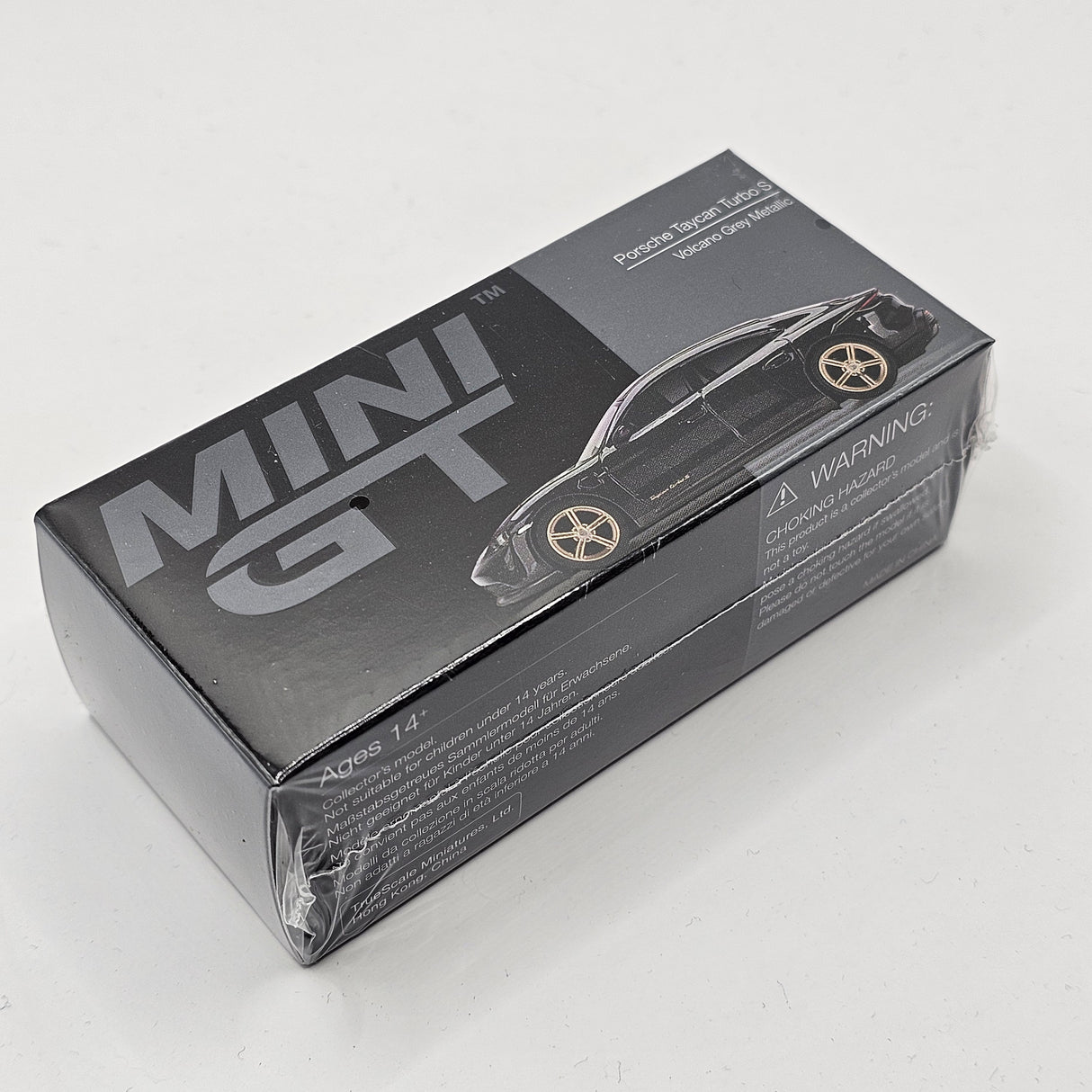Mini GT Porsche Taycan Turbo S Volcano Grey Metallic (LHD) 1/64 Scale