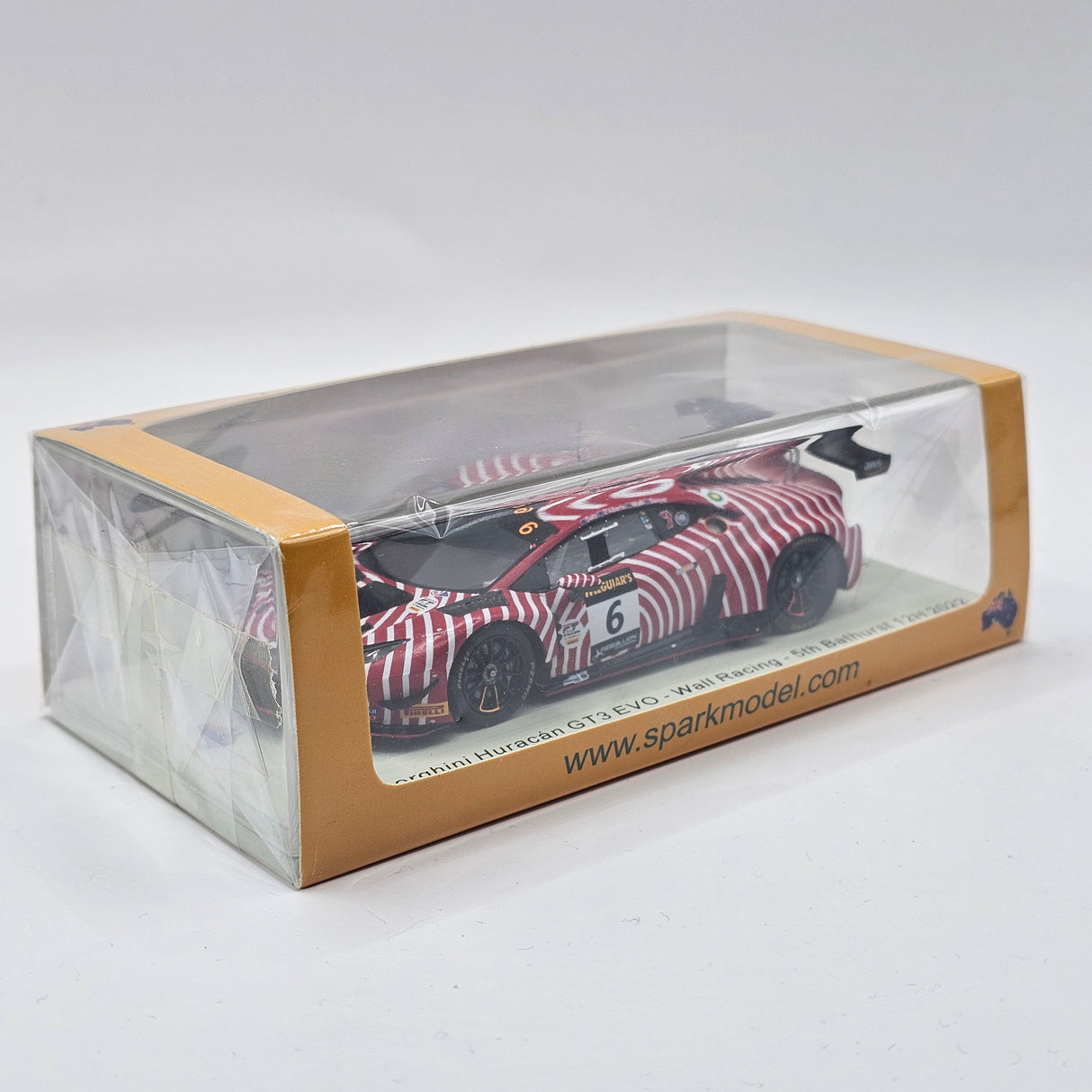 Spark Lamborghini Huracan GT3 EVO Team Wall Racing N.6 5Th 12H Bathurst 2022 1/43 Scale