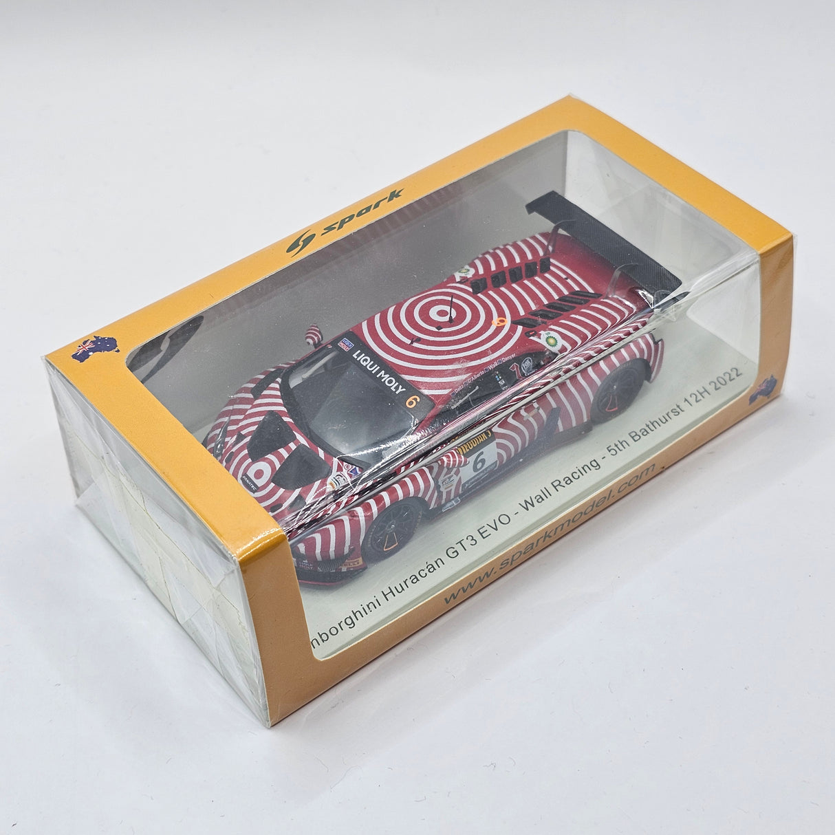 Spark Lamborghini Huracan GT3 EVO Team Wall Racing N.6 5Th 12H Bathurst 2022 1/43 Scale