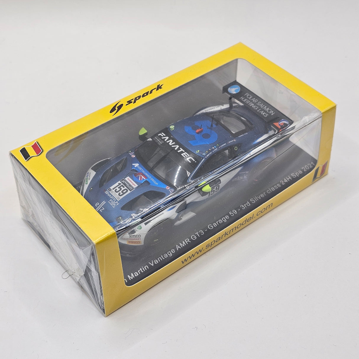 Spark Aston Martin Vantage AMR GT3 Team Garage 59 N.159 3RD Silver Class 24H Spa 2021 1/43 Scale