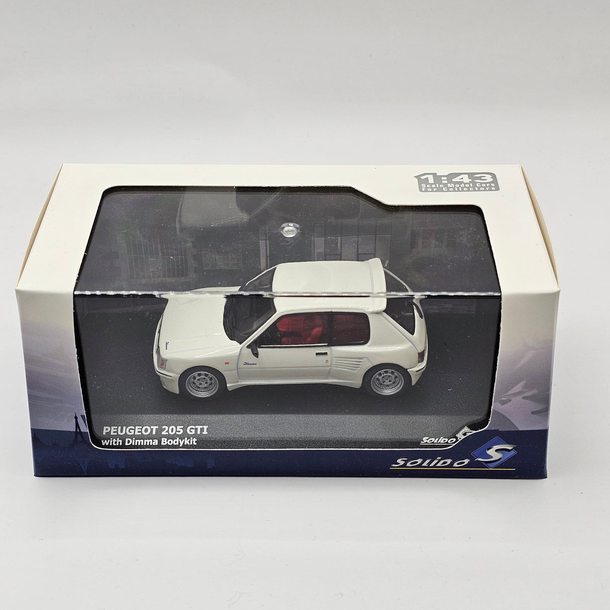 Solido Peugeot 205 GTI Dimma Body Kit 1989 White 1/43 Scale