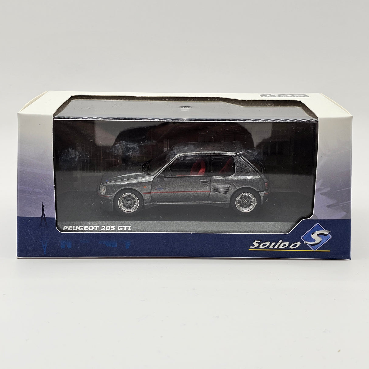 Solido Peugeot 205 GTI Dimma Body Kit 1988 Metallic Grey 1/43 Scale