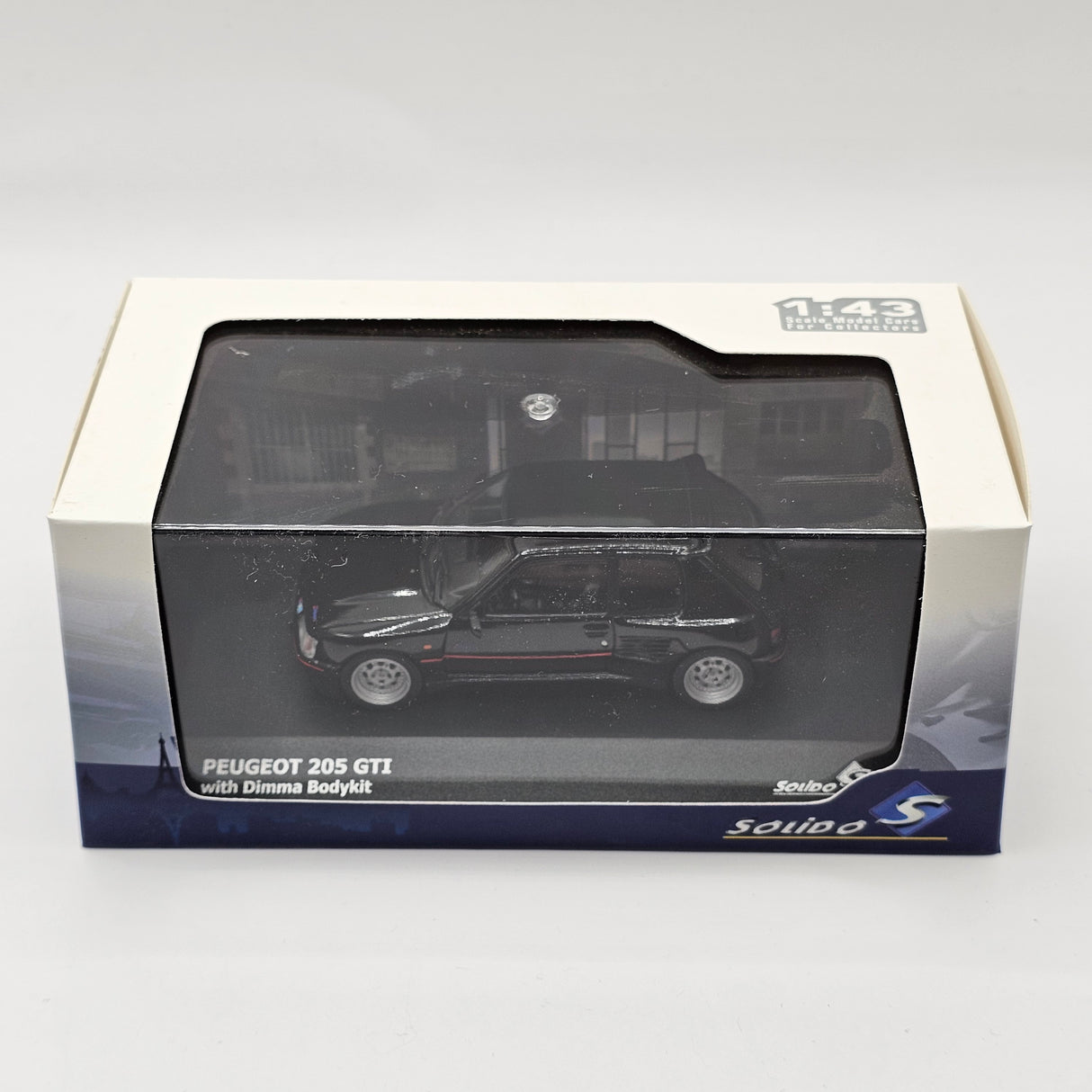 Solido Peugeot 205 GTI Dimma Body Kit 1989 Black 1/43 Scale