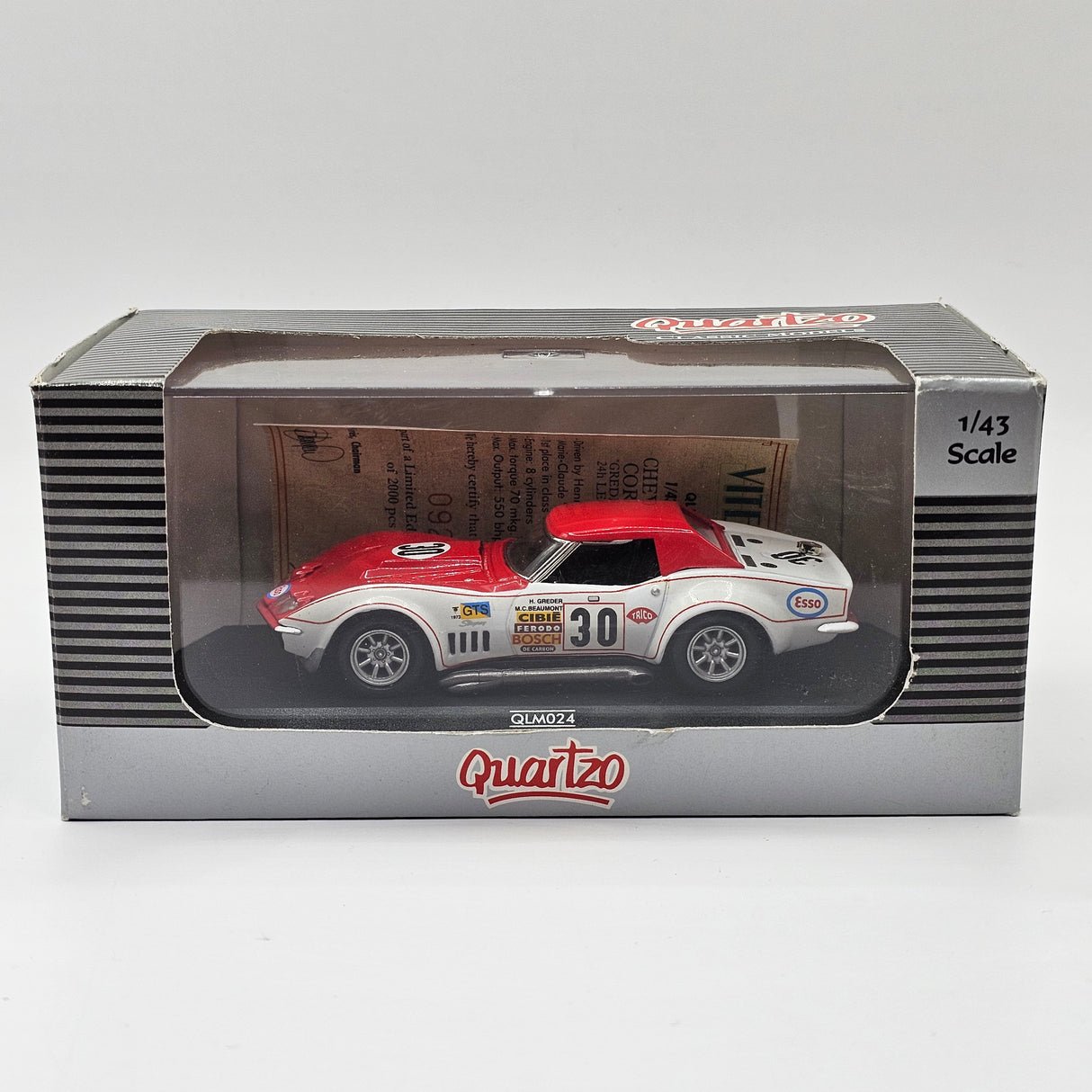 Quartzo Chevrolet Corvette "Greder Racing" #30 Le Mans 1973 1/43 Scale