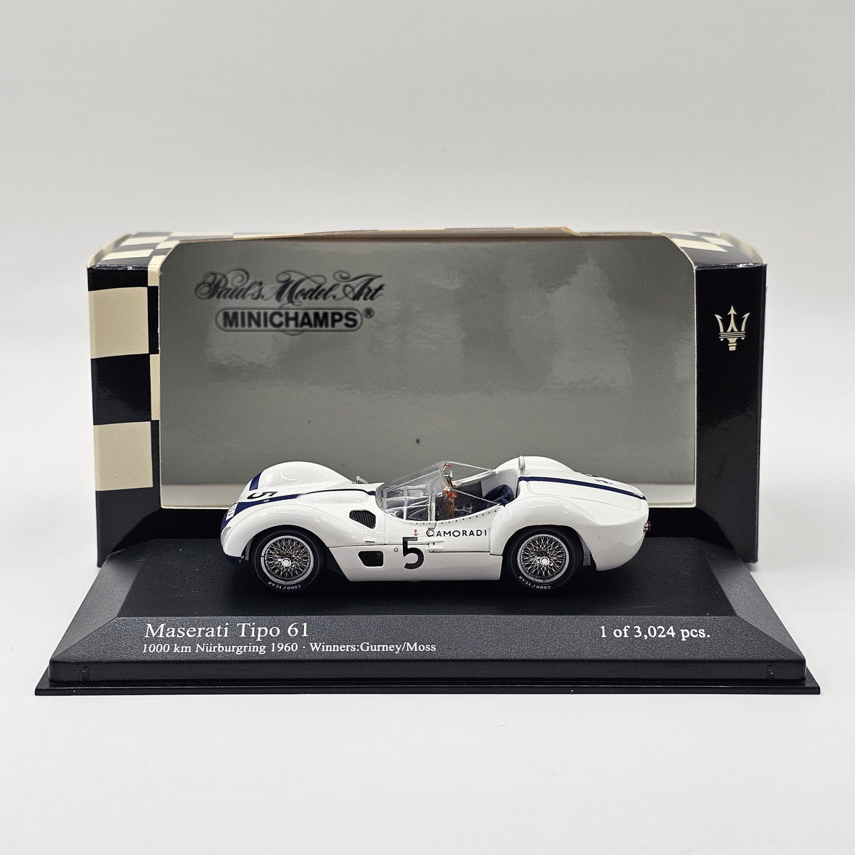 Minichamps Masarati Tipo 61 Birdcage ADAC 1000KM Winners 1960 1/43 Scale