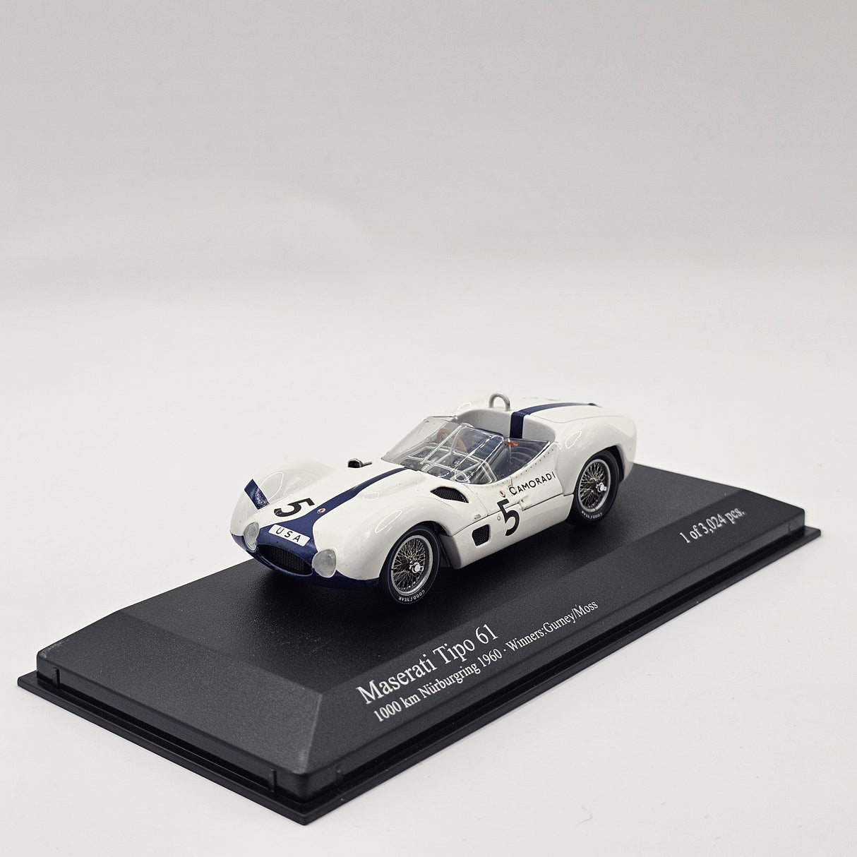 Minichamps Masarati Tipo 61 Birdcage ADAC 1000KM Winners 1960 1/43 Scale