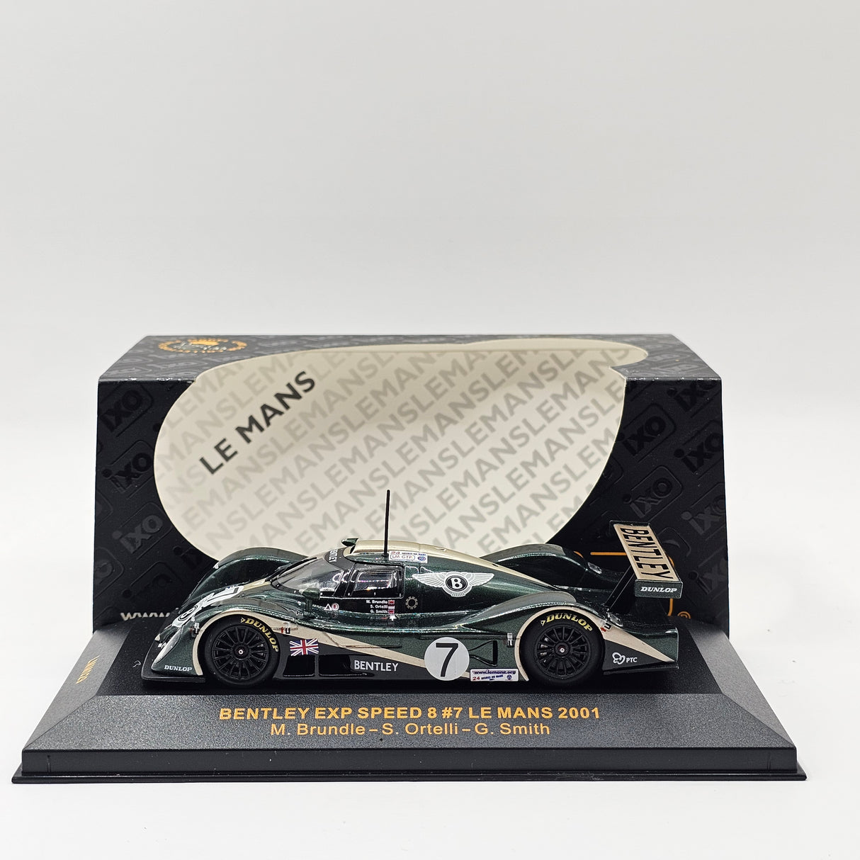 IXO Bentley Exp Speed 8 #7 Le Mans 2001 Brundle Ortelli 1/43 Scale