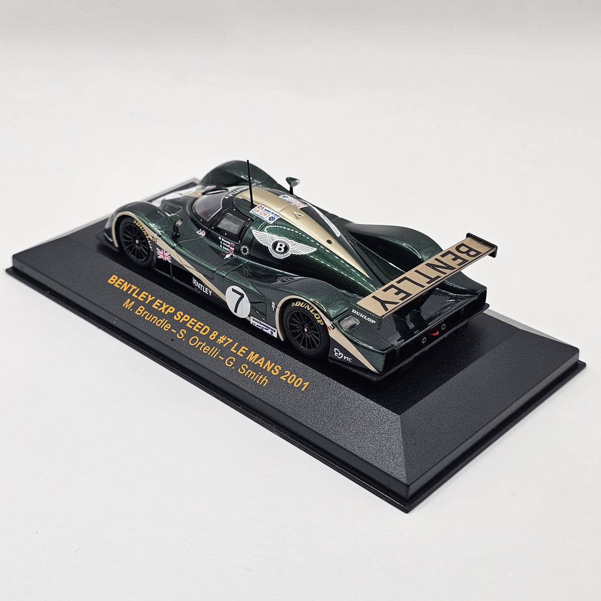 IXO Bentley Exp Speed 8 #7 Le Mans 2001 Brundle Ortelli 1/43 Scale