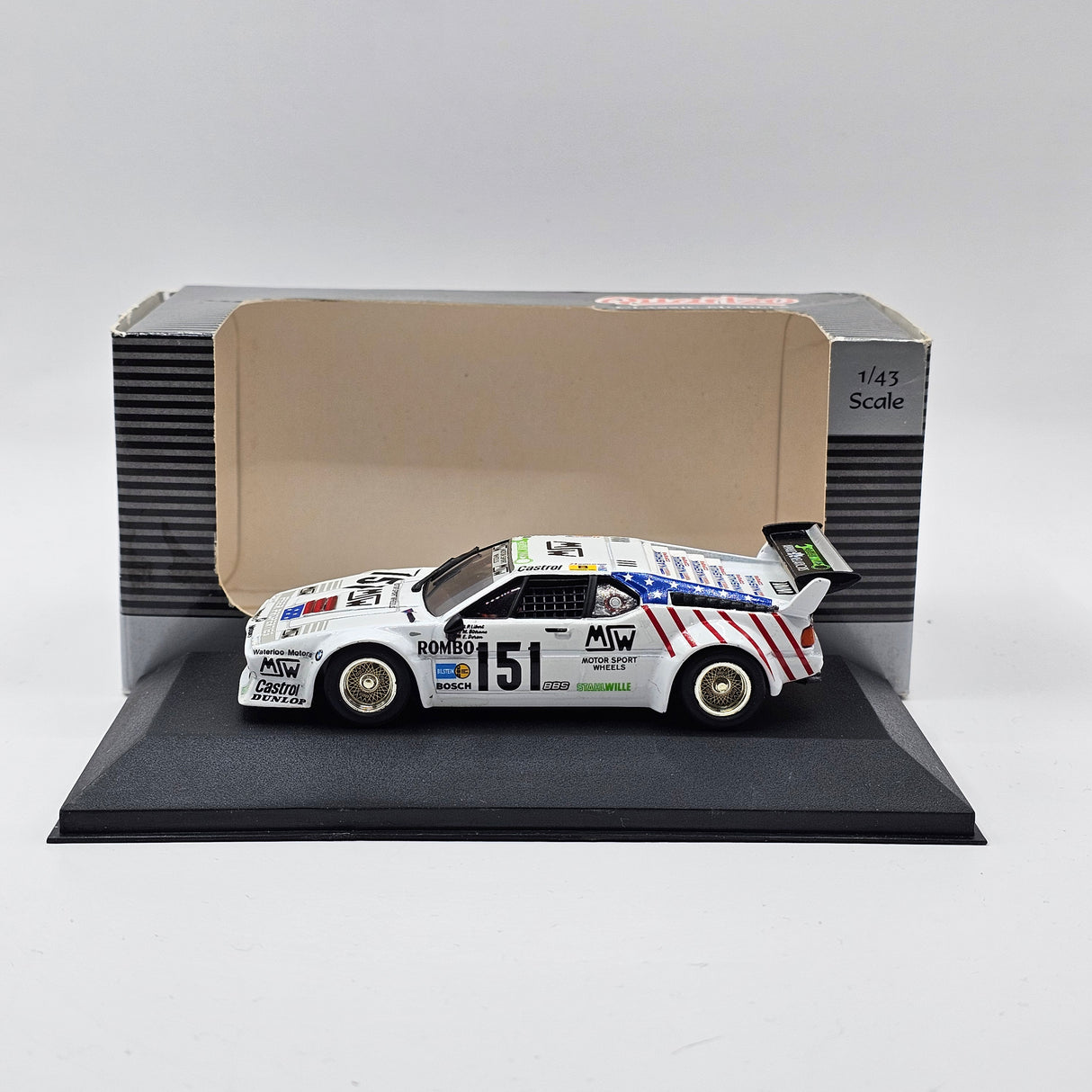 Quartzo BMW M1 "MSW" #151 Le Mans 1985 1/43 Scale