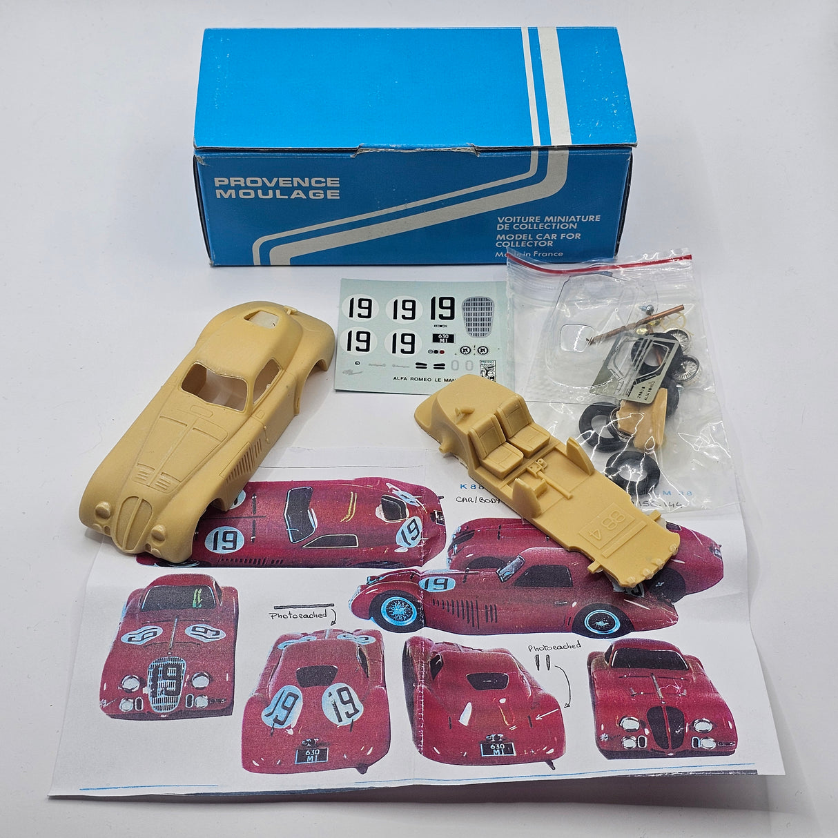 Provence Moulage Alfa Romeo 8C 2900 #19 Le Mans 1938 - 1/43 Scale Resin Kit