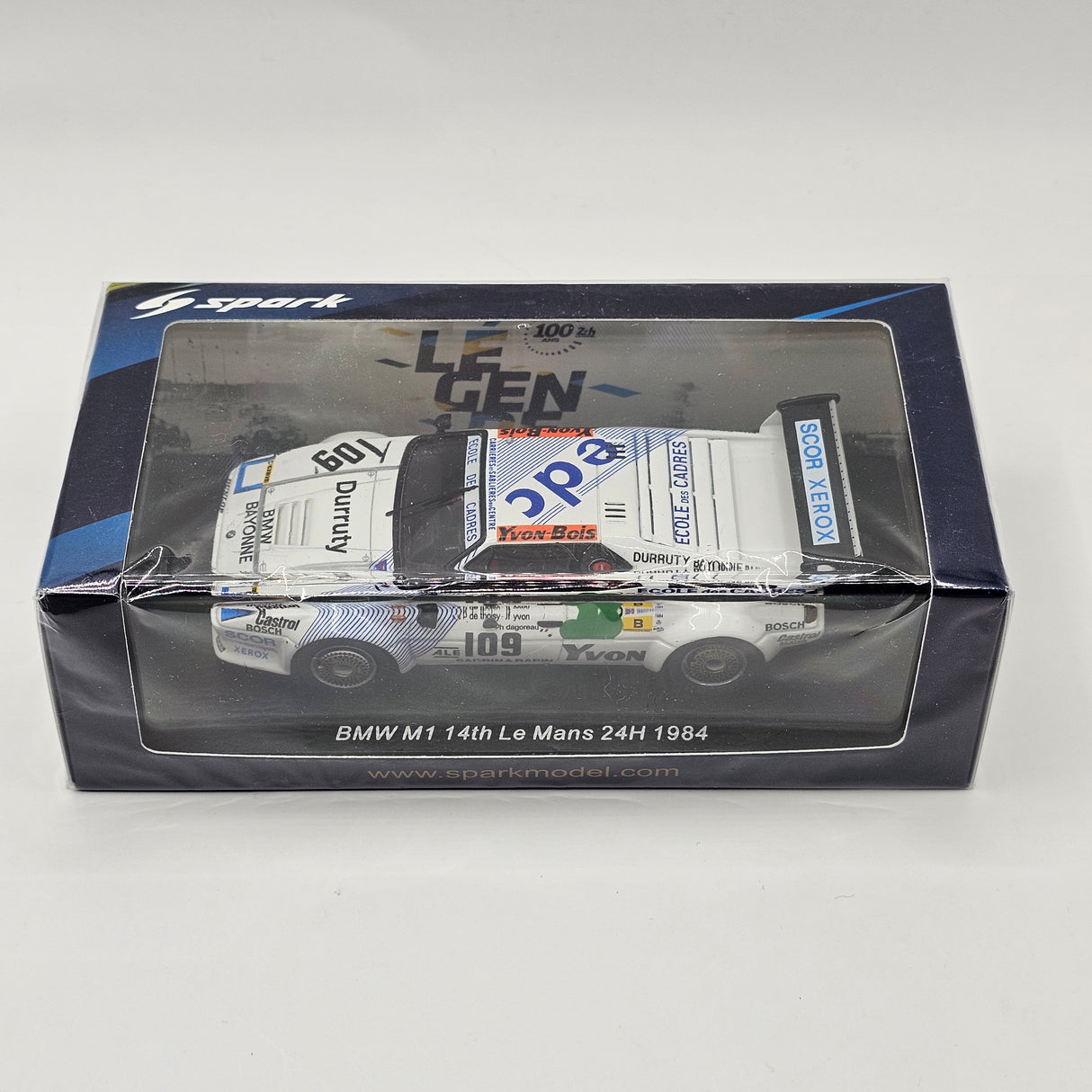 Spark BMW M1 #109 14th 24H Le Mans 1984 P. de Thoisy/P. Dagoreau/J-F Yvon 1/43 Scale