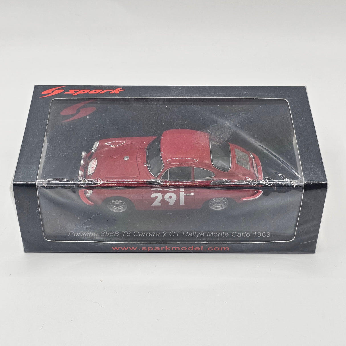 Spark Porsche 356B T6 Carrera 2 GT #291 Rally Monte Carlo 1963 H-J. Walter/E. Stock 1/43 Scale