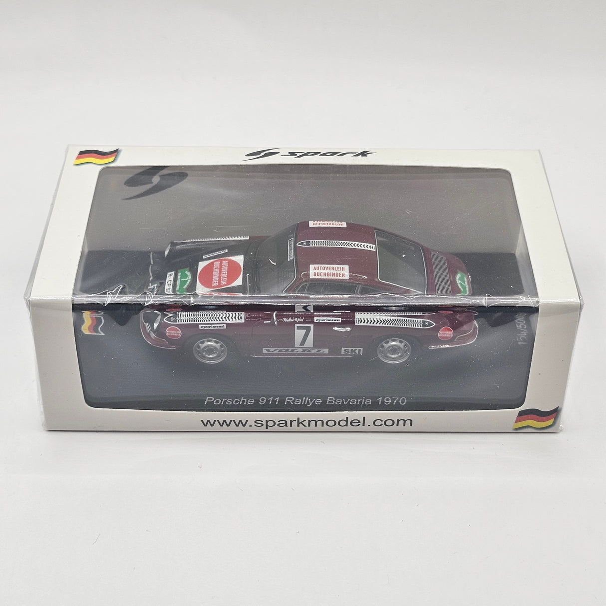 Spark Porsche 911 #7 Bavaria Rally 1970 Rohr/ Marecek (Limited 500pcs) 1/43 Scale