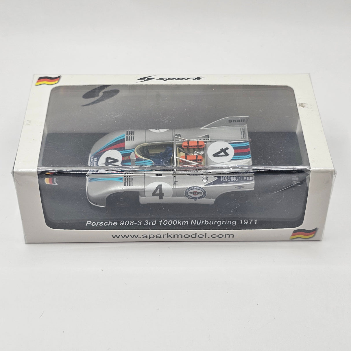 Spark Porsche 908-3 #4 3rd 1000km Nurburgring 1971 van Lennep/Marko (Limited 750pcs) 1/43 Scale