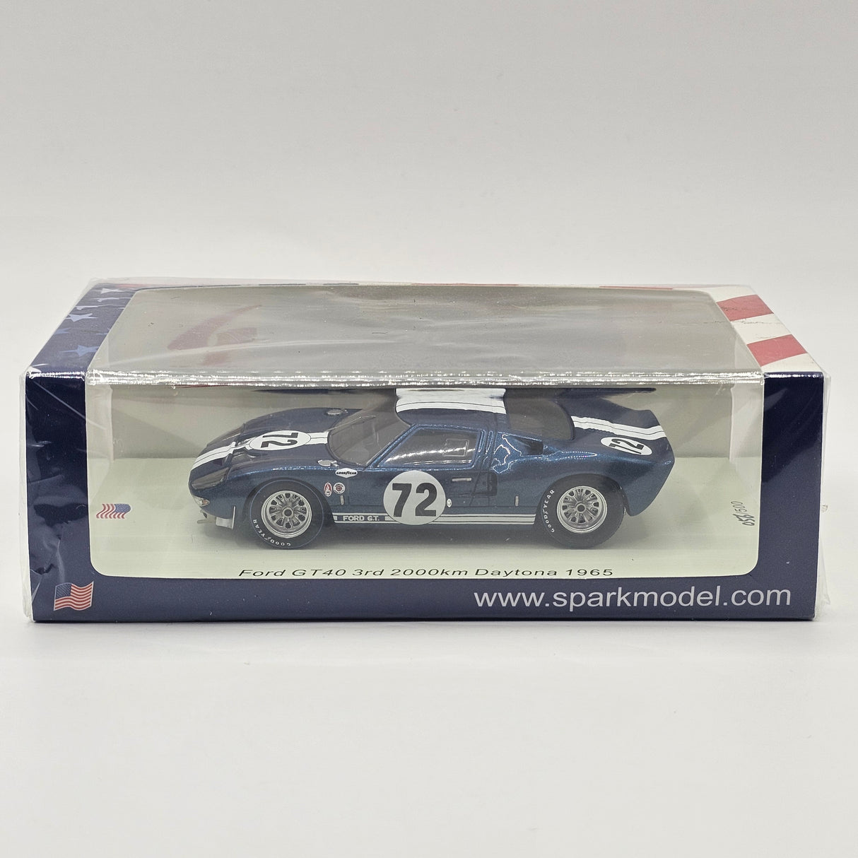 Spark Ford GT40 #72 3rd 2000km Daytona 1965 B. Bondurant/R. Ginther (500pcs) 1/43 Scale
