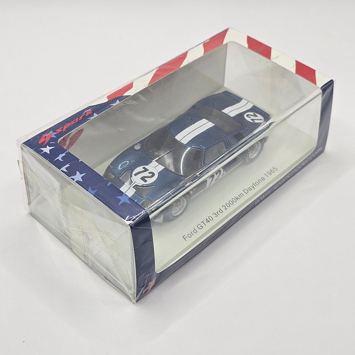Spark Ford GT40 #72 3rd 2000km Daytona 1965 B. Bondurant/R. Ginther (500pcs) 1/43 Scale