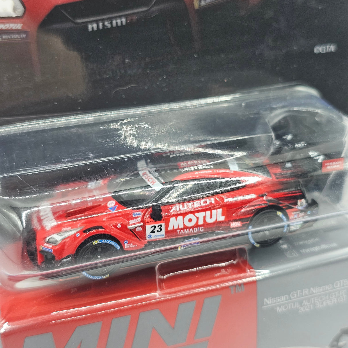 Mini GT Nissan GT-R Nismo GT500 #23 “MOTUL AUTECH GT-R" NISMO 2021 SUPER GT SERIES 1/64 Scale