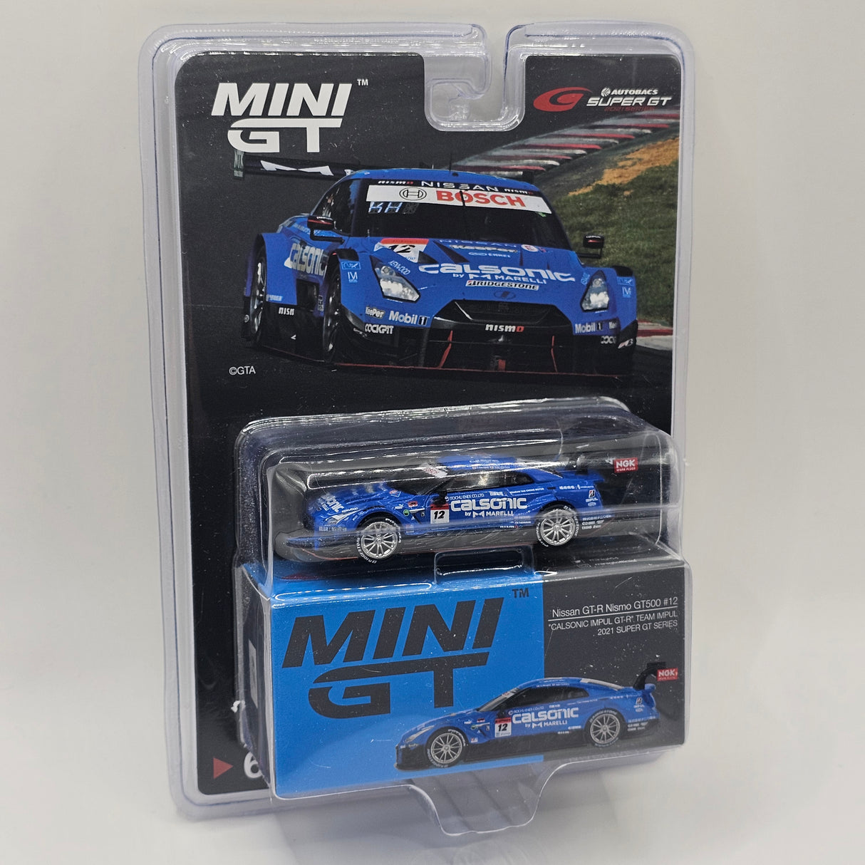 Mini GT Nissan GT-R Nismo GT500 #12 Team Impul 2021 SUPER GT SERIES 1/64 Scale