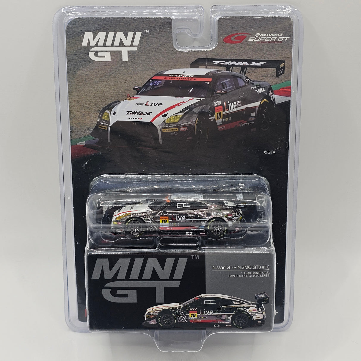 Mini GT Nissan GT-R NISMO GT3 #10 TANAX GAINER 2022 Super GT Series 1/64 Scale
