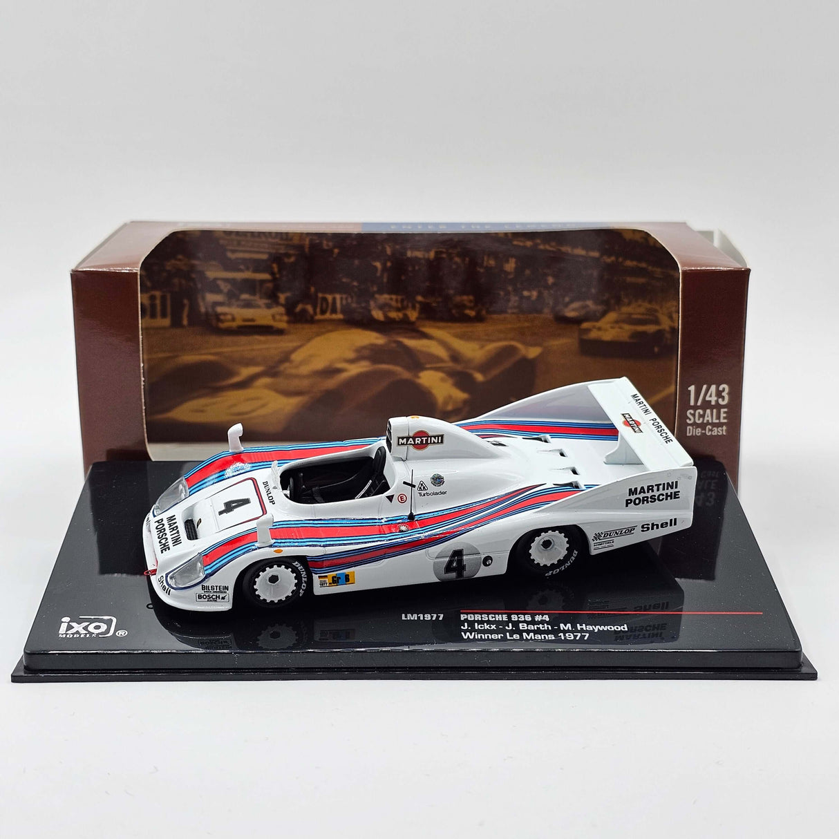 IXO Porsche 936 #4 Martini Le Mans Winner 1977 1/43 Scale LM1977