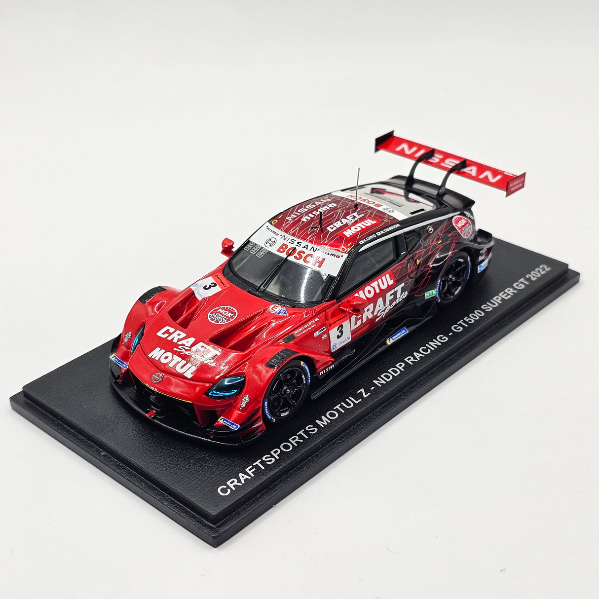 Spark Nissan Craftsports Motul Z #3 NDDP Racing GT500 Super GT 2022 Chiyo/Takaboshi 1/43 Scale