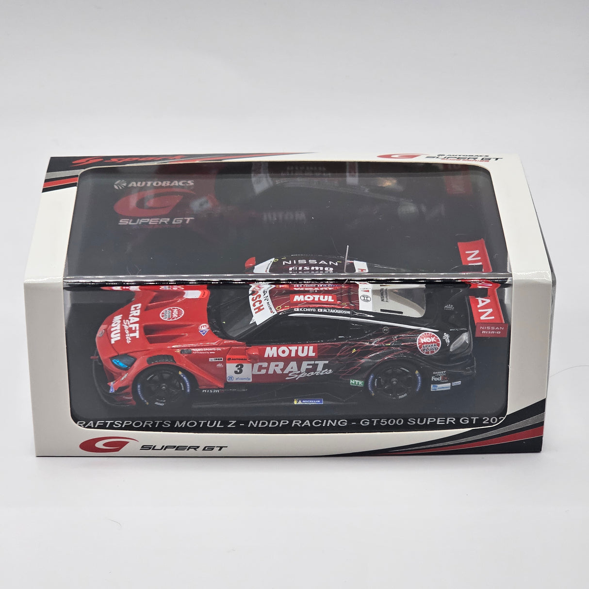 Spark Nissan Craftsports Motul Z #3 NDDP Racing GT500 Super GT 2022 Chiyo/Takaboshi 1/43 Scale
