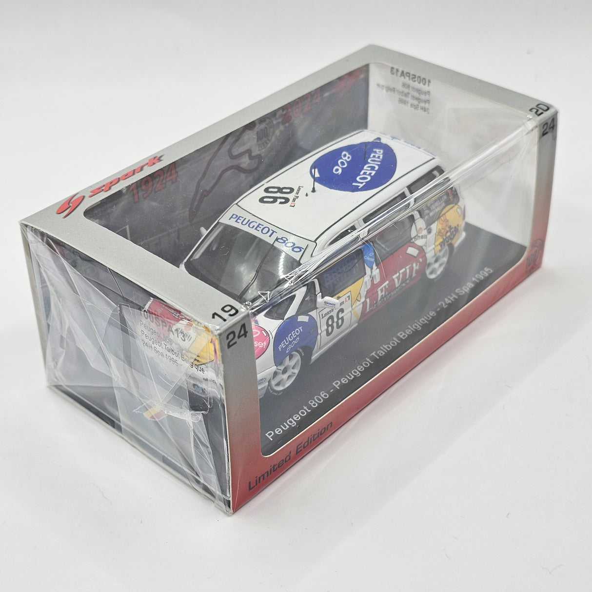 Spark Peugeot 806 #86 Talbot Belgique 24H Spa 1995 1/43 Scale