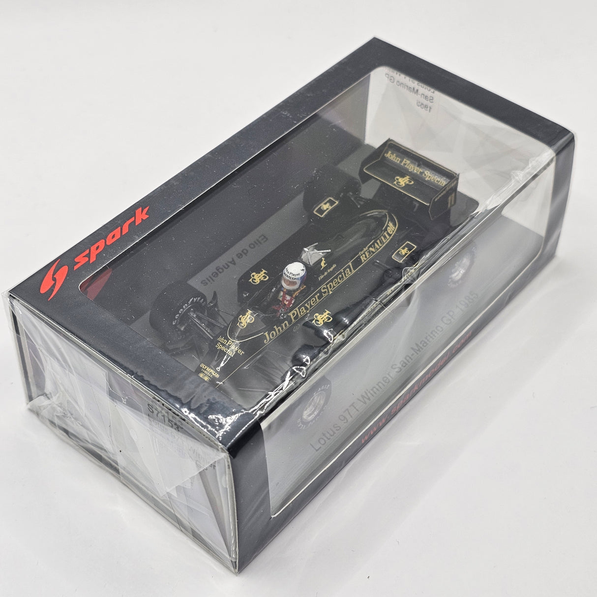 Spark Lotus 97T #11 Winner San-Marino GP 1985 Elio de Angelis 1/43 Scale