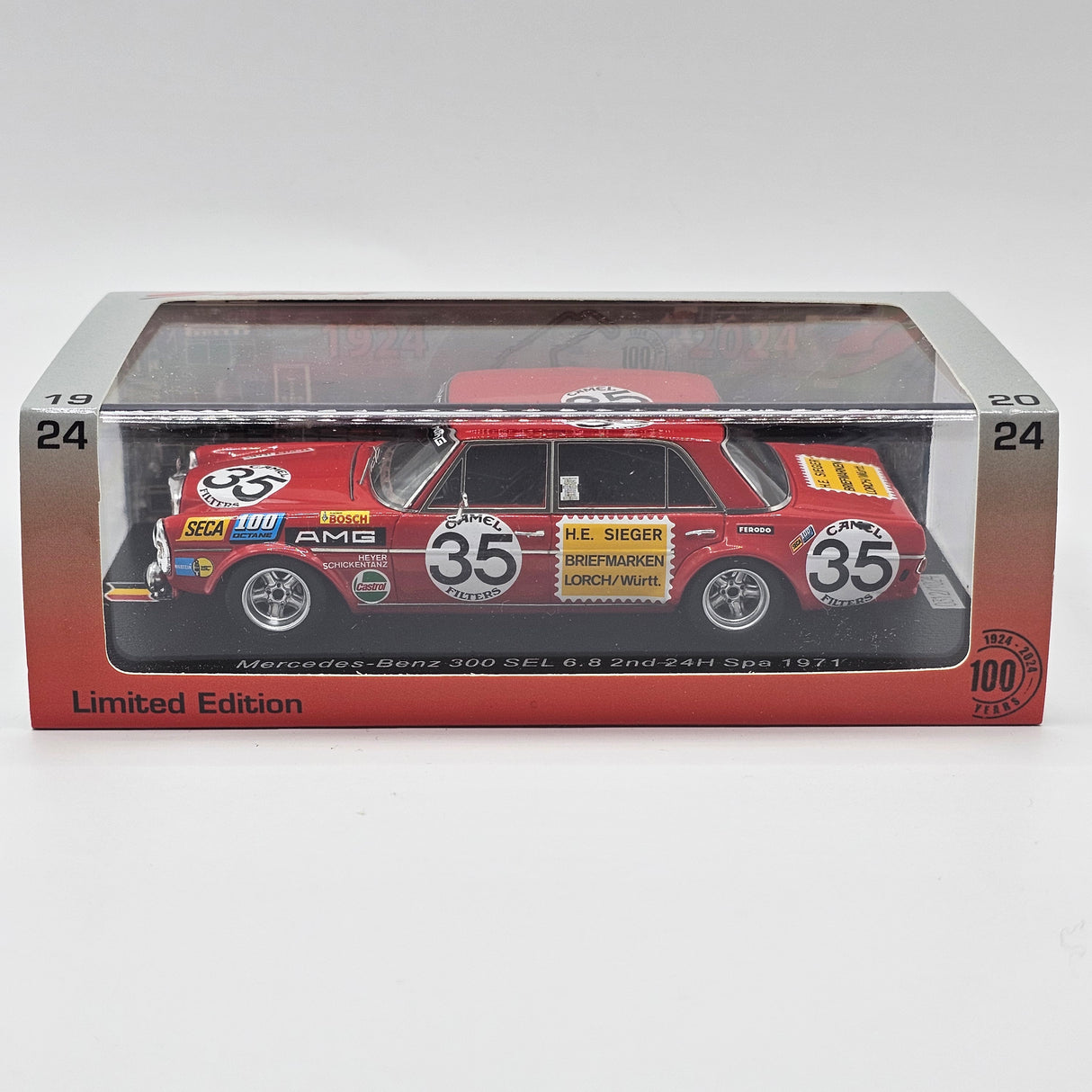 Spark Mercedes Benz 300 SEL 6.8 #35 2nd 24H Spa 1971 Limited Edition 1/43 Scale