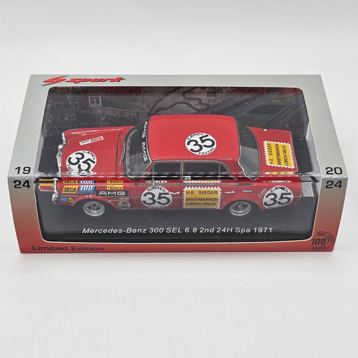 Spark Mercedes Benz 300 SEL 6.8 #35 2nd 24H Spa 1971 Limited Edition 1/43 Scale