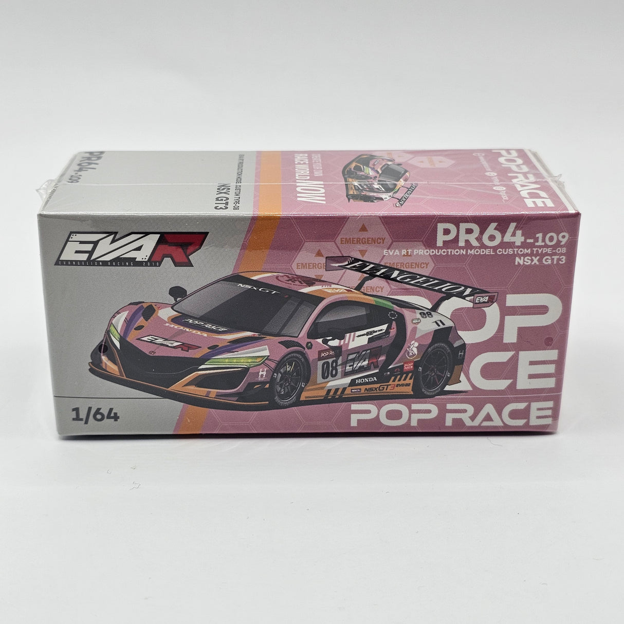 Pop Race Honda NSX GT3 EVO22 EVA RT Production Type-08 1/64 Scale