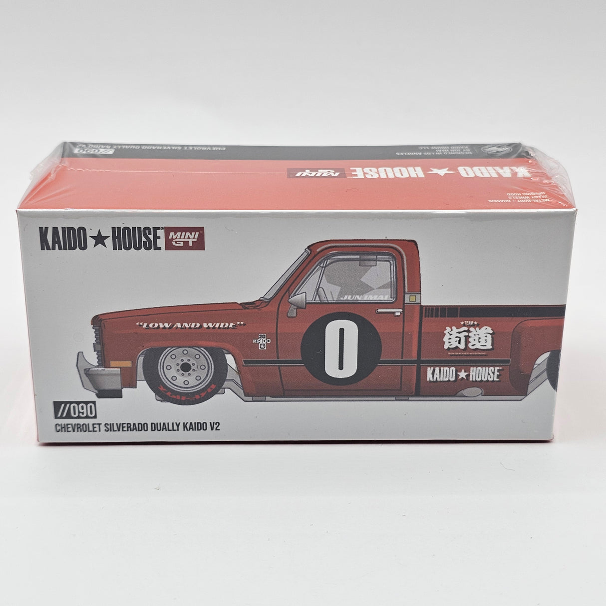 Mini GT x Kaido House Chevrolet Silverado Dually Kaido Works V2 Orange 1/64 Scale