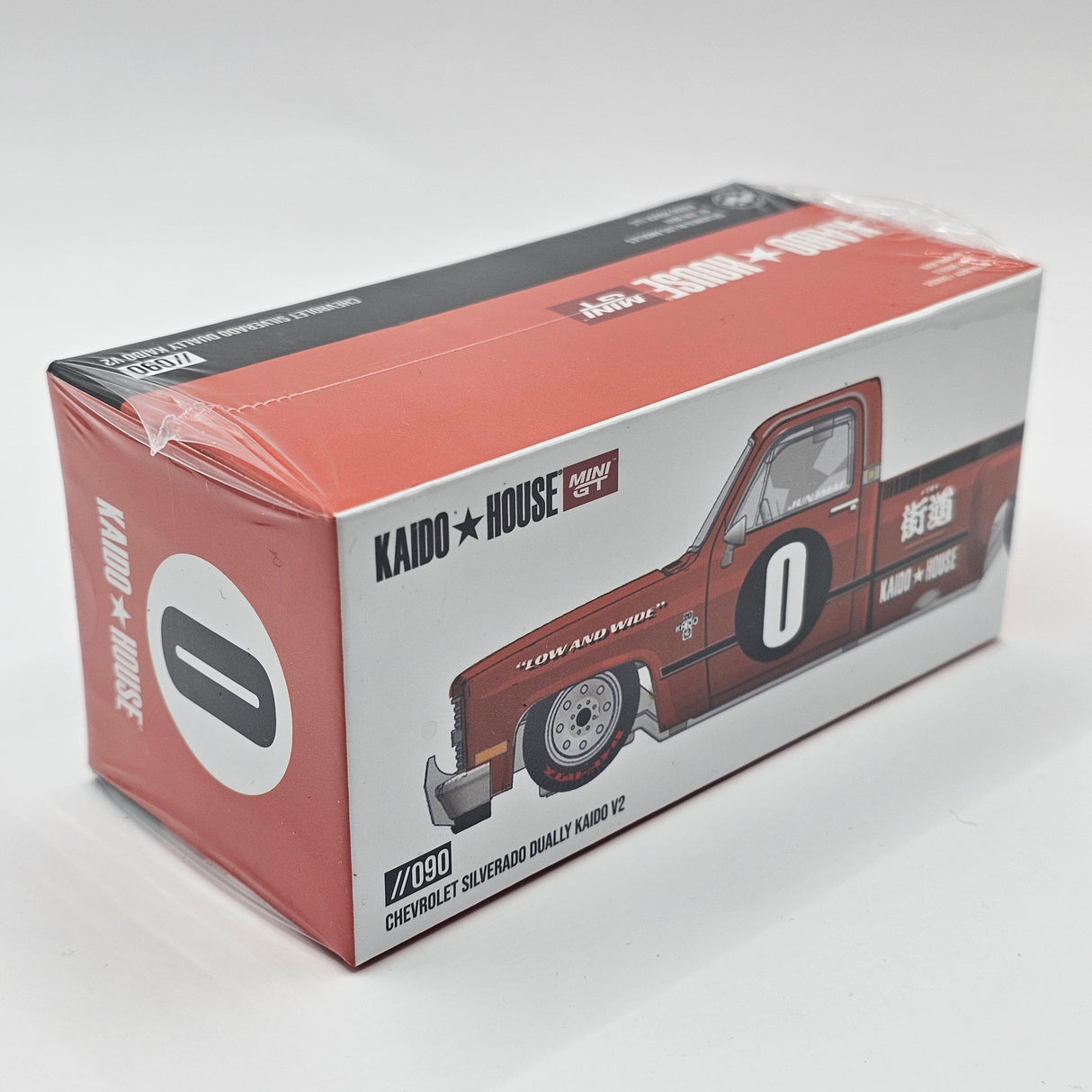 Mini GT x Kaido House Chevrolet Silverado Dually Kaido Works V2 Orange 1/64 Scale